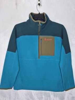 Cotopaxi Teal Colorblock Half-Zip Fleece Pullover Sweater Womens / Mens Size S